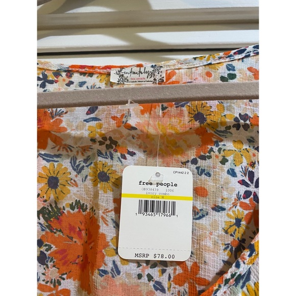 Free People Say It To Me Bodysuit in Ivory Combo - Picture 9 of 11